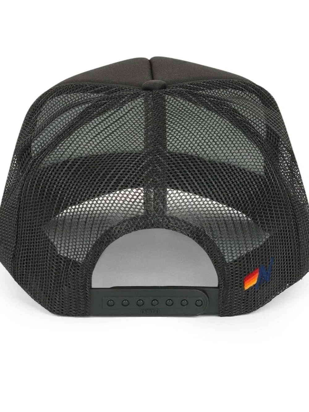Aviator Nation Black Trucker Hat with Multicolor Surf Patch